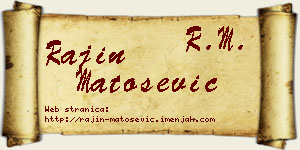 Rajin Matošević vizit kartica